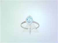 Ring Facet Barcelona Woman FIGARO in White Gold Acquamarina 0.25 Ct R0880050NWA - R0880050NWA